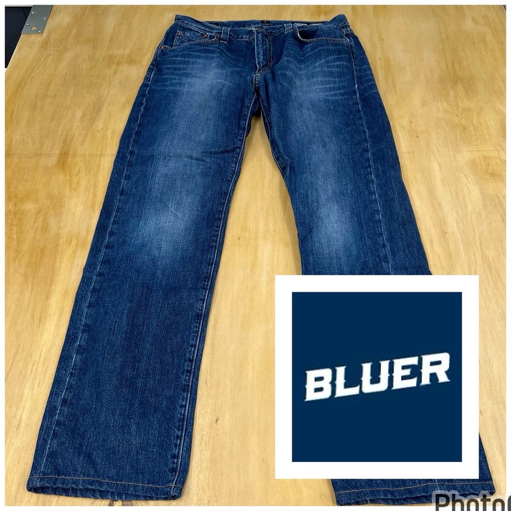 Vintage Bluer Denim Jeans Mens‎ 32x32 Traditional Fit Straight Leg USA Made